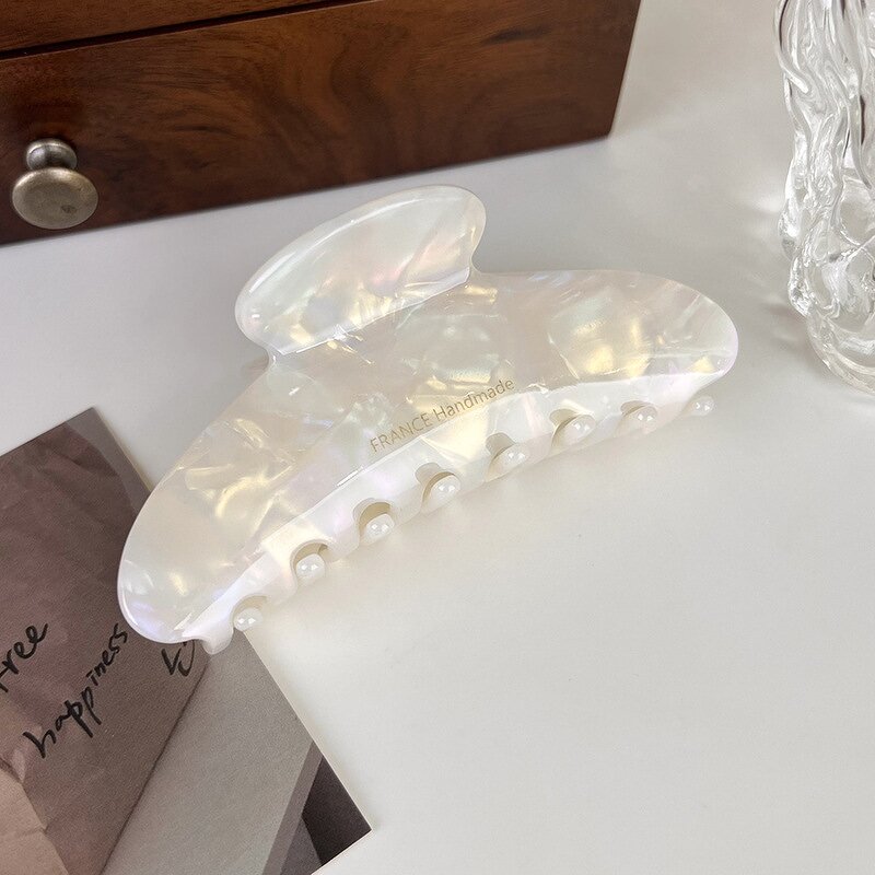 Hair Claw Clip Manufacturer - Factory Custom Bronzing LOGO French Eco-friendly Cellulose Acetate