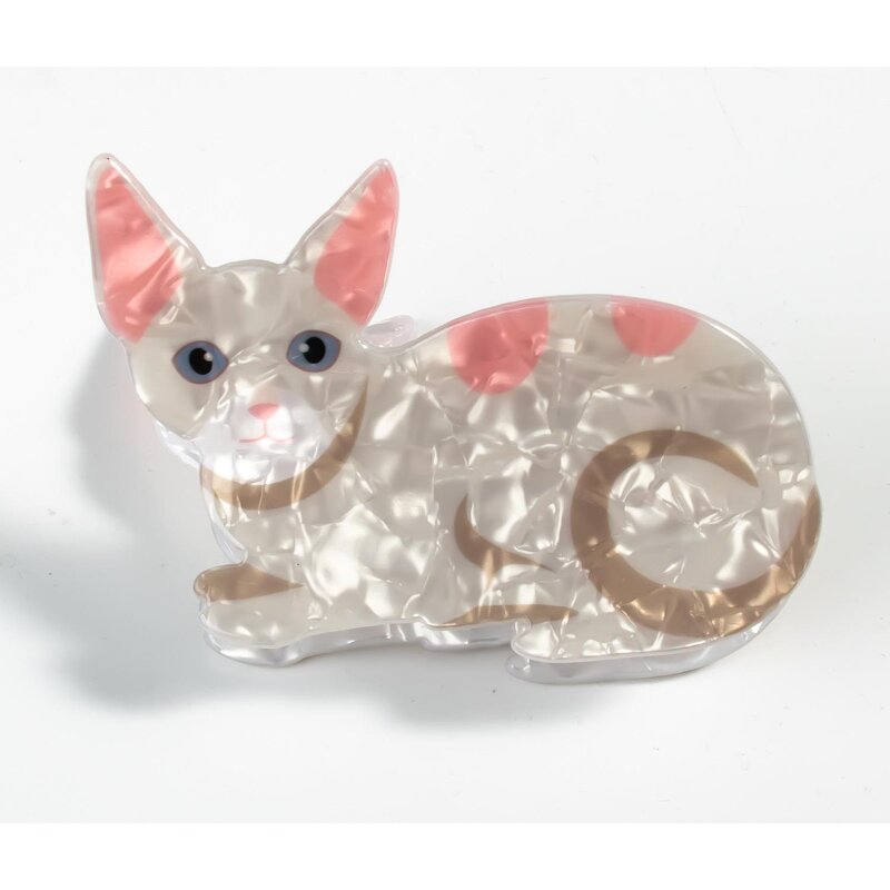 Hair Claw Clips Manufacturer - New Cute Cat Cartoon Print PVC Material Animals for Girls Women