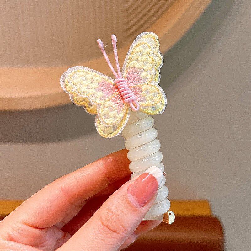 Elastic Hair Ties Manufacturer - High Ponytail Girls Children Antique Butterfly Braid Hair Rope Plastic for Girls Women Children