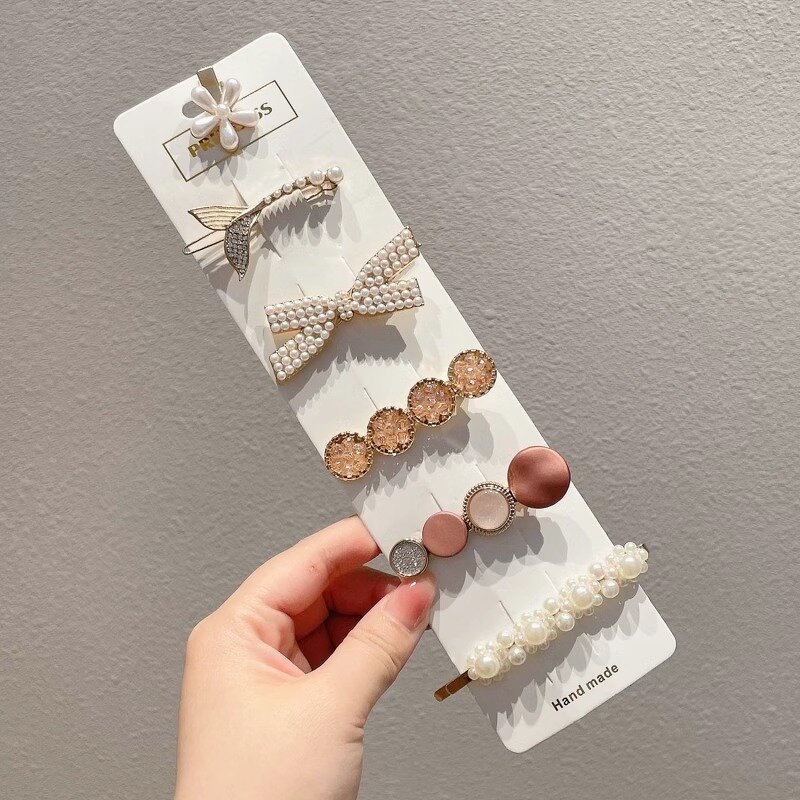 Hair Clips Manufacturer - Wedding Barrette Bead Hairgrips Girls Pearl Pins Party Bling Large Pearl