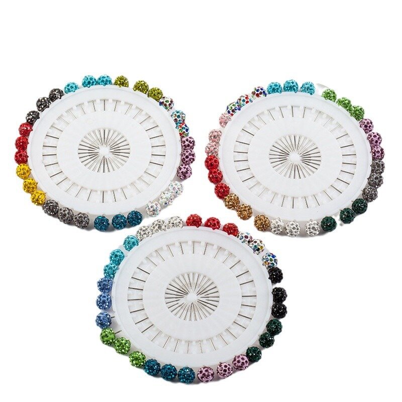 Hijab Scarf Pins Manufacturer - 2024 New Fashion 10mm Crystal Ball Muslim Brooch Scarf Clips Wedding Pin for Women