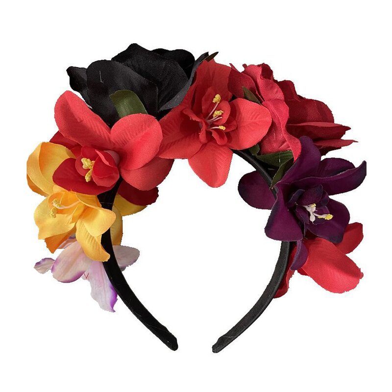Rose Fabric Headband Manufacturer - Cross Border Fashion Wreath for Girls & Women