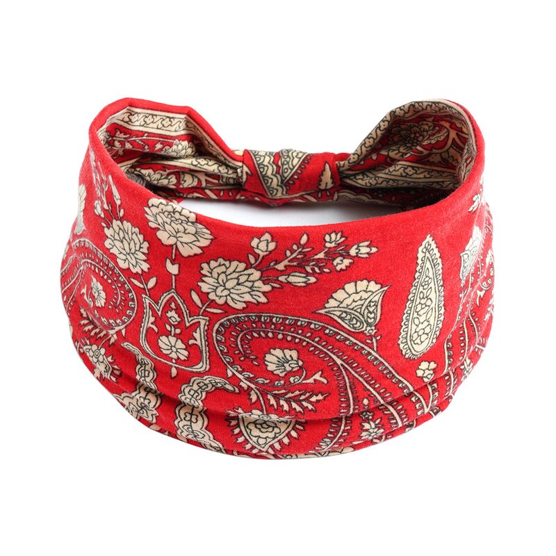 Sports Hairband Manufacturer - Floral Bohemian Printed with Anti Sweat Elasticity for Women
