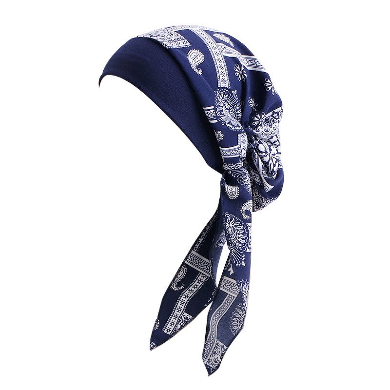 Head Wrap Manufacturer - Fashion Elastic Band Hijab Muslim Pre-tied Scarf Turban for Female