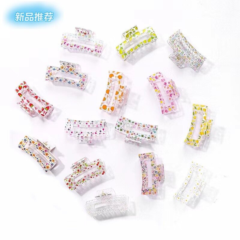 Hair Claw Clip Manufacturer - Summer Fresh Transparent Printed Fruit for Girls Women