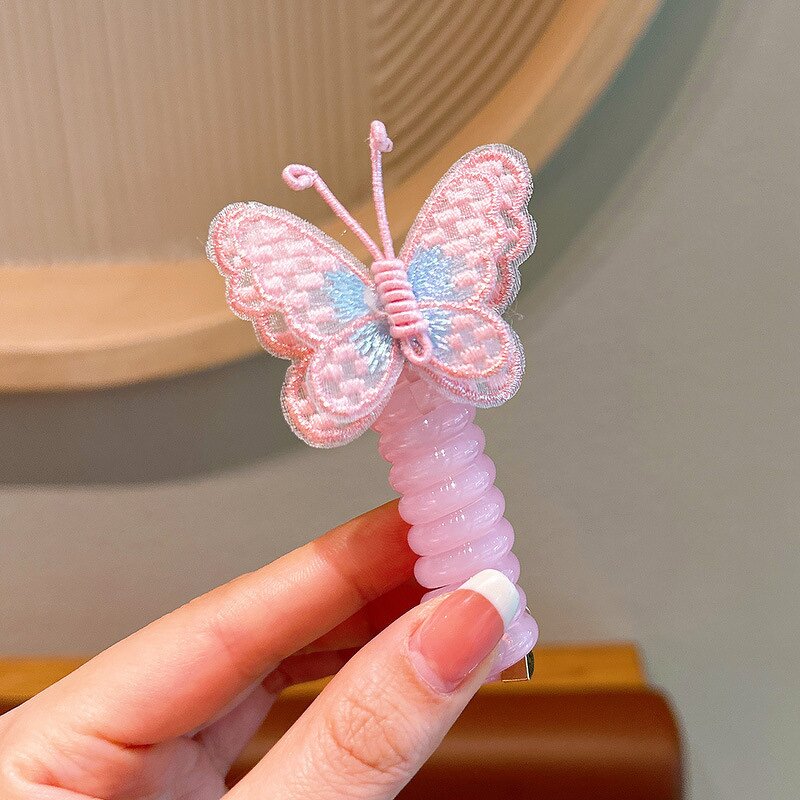 Elastic Hair Ties Manufacturer - High Ponytail Girls Children Antique Butterfly Braid Hair Rope Plastic for Girls Women Children