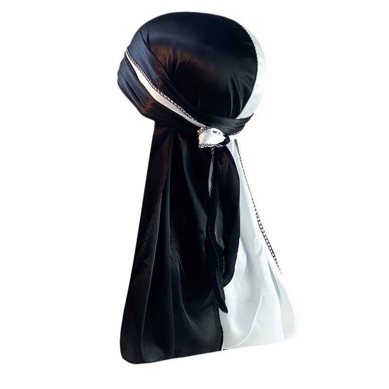 Head Scarf Manufacturer - Designer Bi-Color Long Tail Cap Elastic Polyester Street Hip Hop Sports for Women