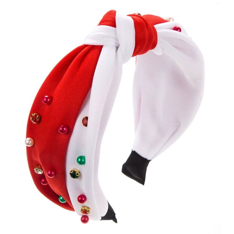 Flytop Women's Headband Manufacturer - Christmas Tree Santa Rhinestone Knot Fabric Plastic Wide-Brimmed