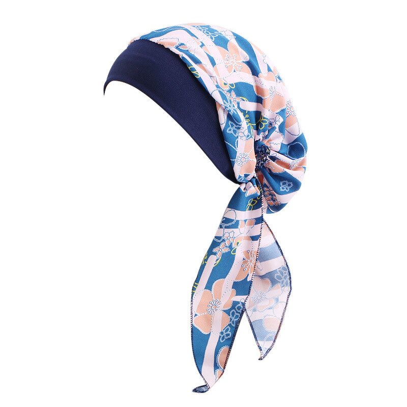 Head Wrap Manufacturer - Fashion Elastic Band Hijab Muslim Pre-tied Scarf Turban for Female