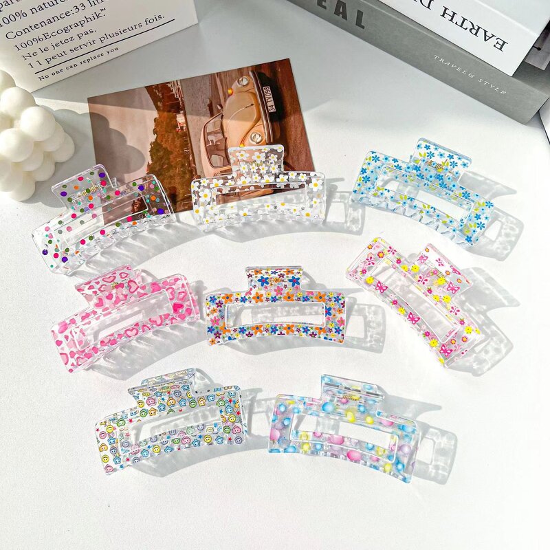 Hair Claw Clip Manufacturer - Summer Fresh Transparent Printed Fruit for Girls Women
