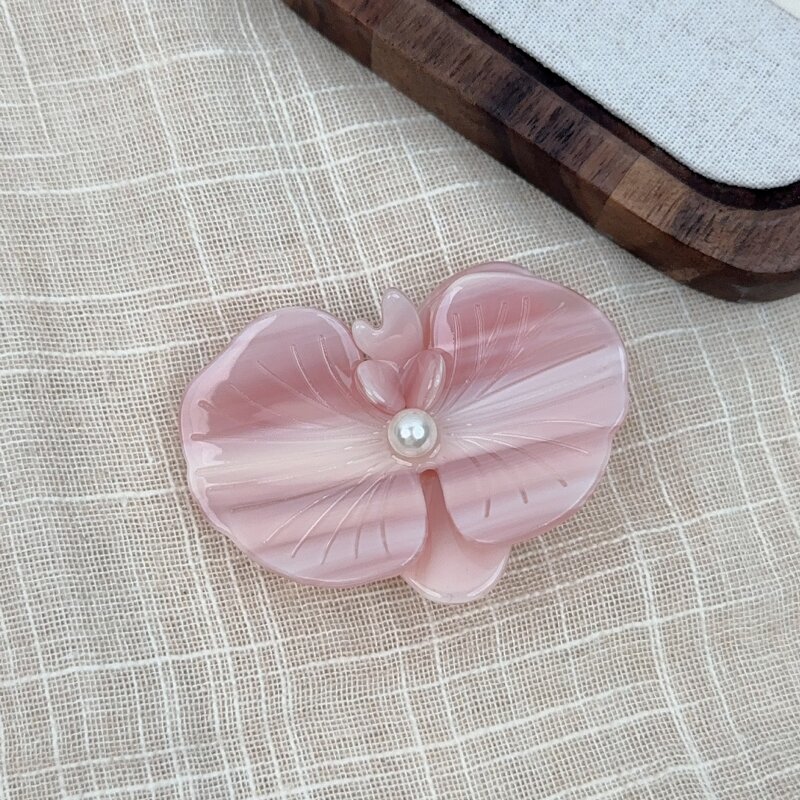 Hair Clip Manufacturer - Korean Style Elegant Vinegar Texture Butterfly Orchid Duckbill Clip Niche Bangs