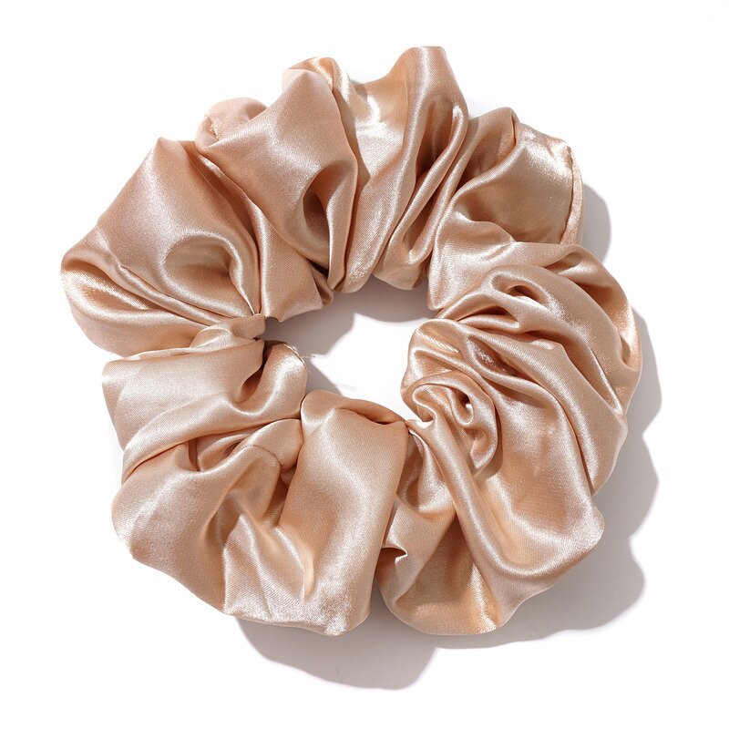 Hair Scrunchies Manufacturer - Satin Silk Solid Color Elastic Hair Bands Ponytail Holder for Women Girls