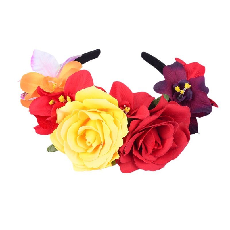 Rose Fabric Headband Manufacturer - Cross Border Fashion Wreath for Girls & Women