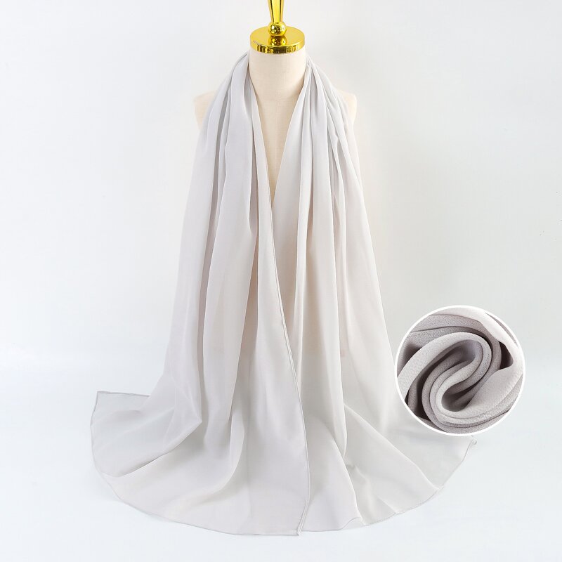 Chiffon Scarf Manufacturer - Women's Solid Color Bubble Versatile Bag Headscarf Malaysian
