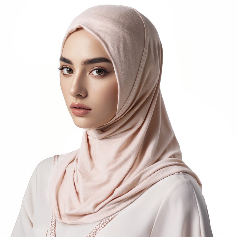 Hijab Muslim Scarf Manufacturer - High Quality Silk Cotton Head Cover Solid Color for Women