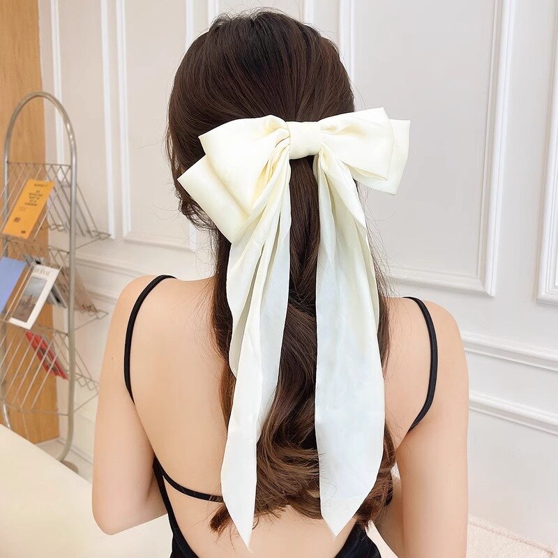 Hair Clip Manufacturer - Satin Fabric Bow Clip Barrette Fabric for Women