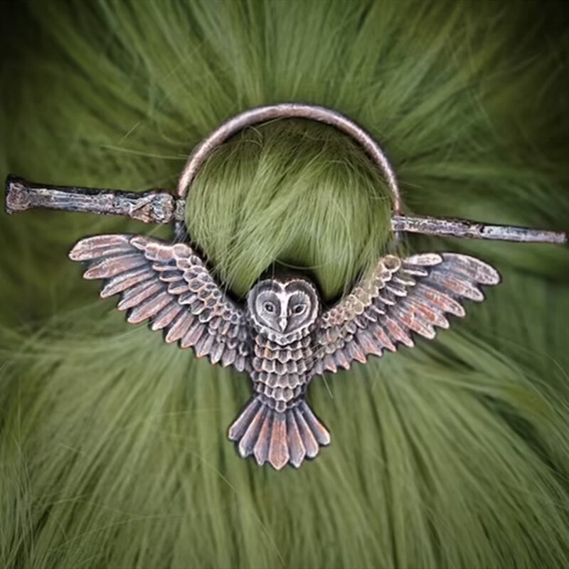 Alloy Hairpin Manufacturer - Gothic Retro Exaggerated Owl Nordic Viking Personalized Hair Bands for Women