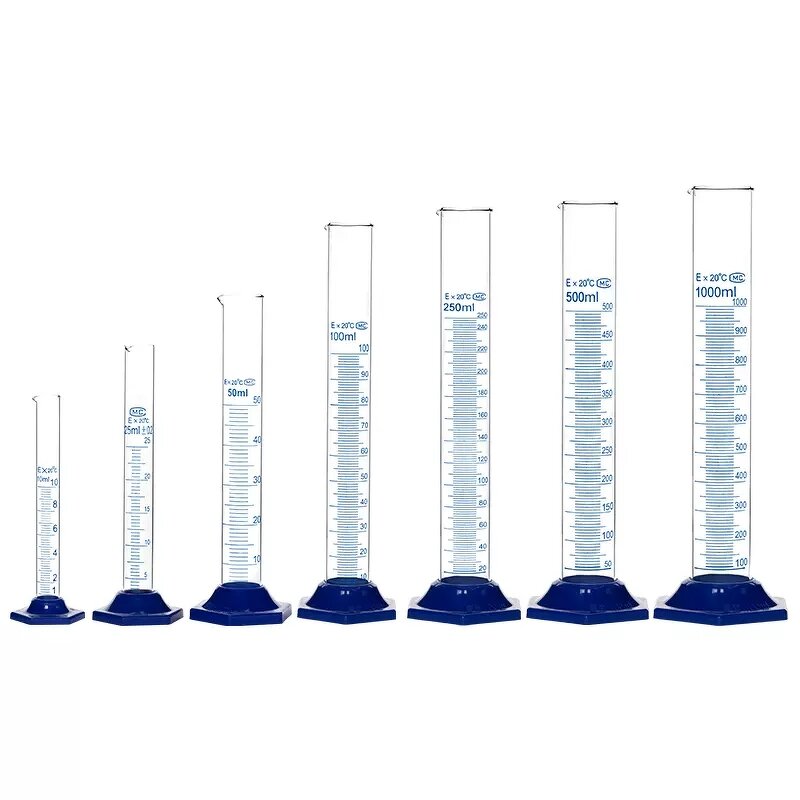 Measuring Cylinder Manufacturer - High Temperature Resistance Plastic Base Cylinder Glass Graduated