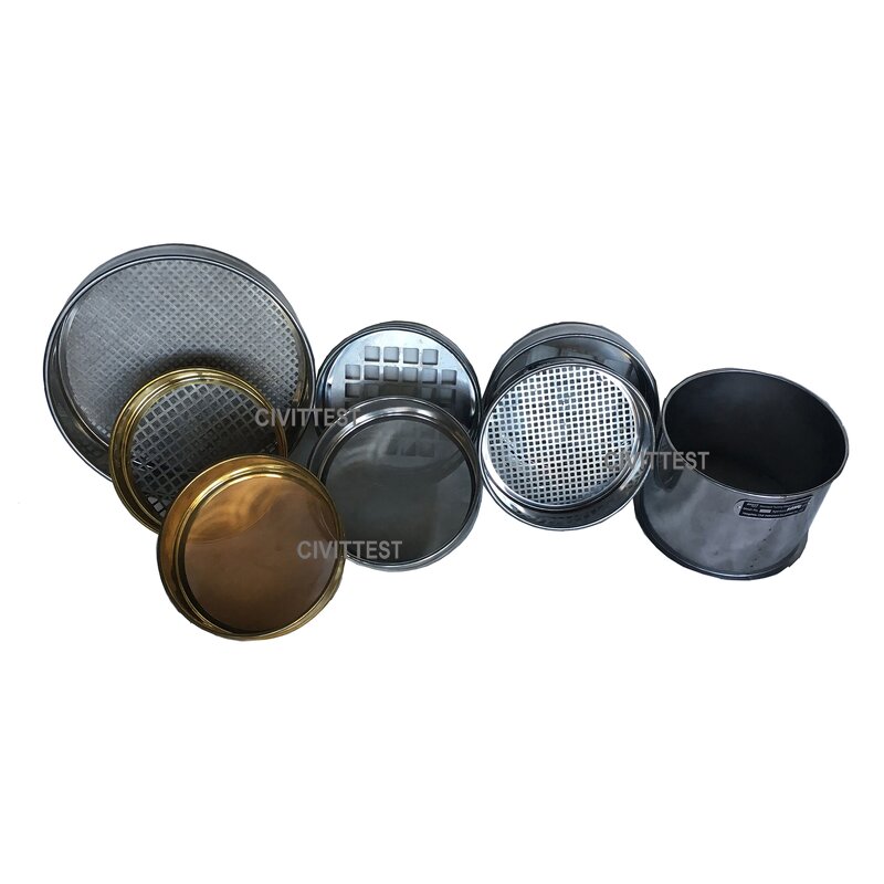 Test Sieve Manufacturer - 200mm Wire Mesh Perforated Metal Plate Cement Concrete Asphalt Laboratory Brass