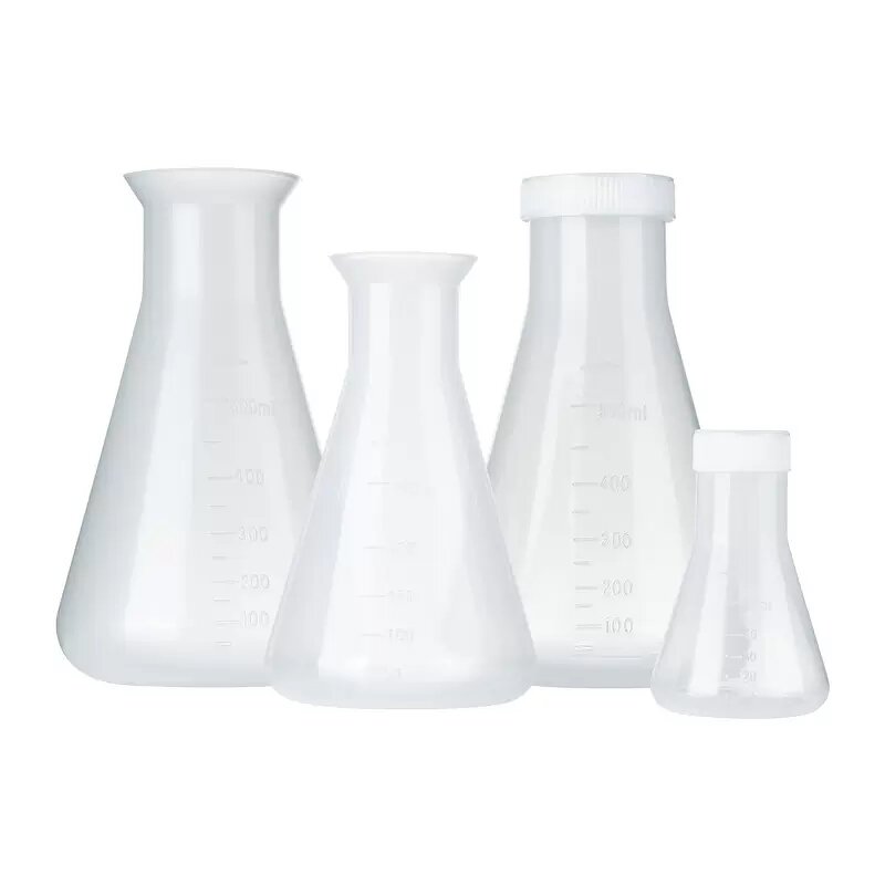 Conical Flask Manufacturer - Science Plastic Measuring with Lid Laboratory Beaker PP Material