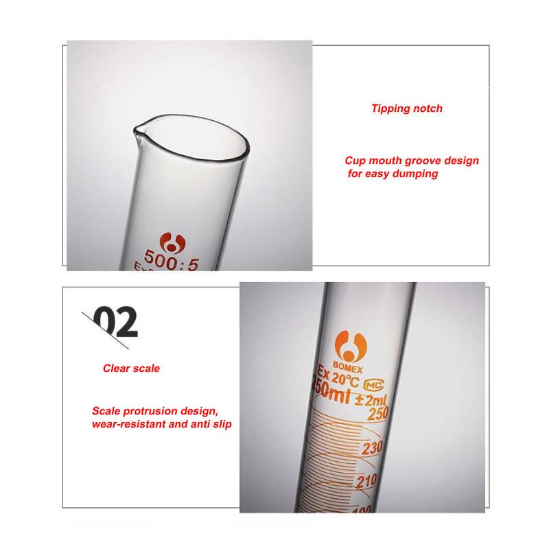 Measuring Cylinder Manufacturer - Laboratory Wholesale 100ml 200ml PP with Stopper Glass Graduated