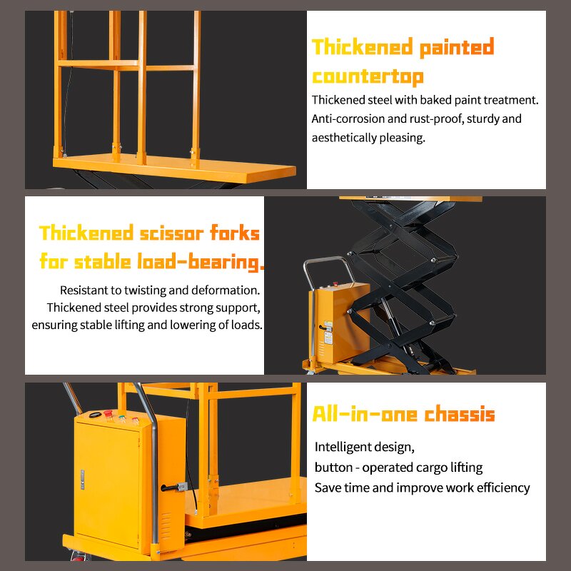 Aerial Lift Table Manufacturer - JIALITE 2M New Design Mobile Electric Portable Scissor Hydraulic 500kg Capacity