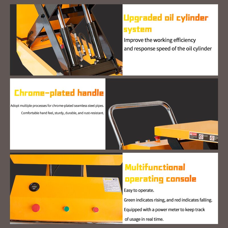 Mobile Hydraulic Scissor Lift Table Manufacturer - 500 KG 950*500MM 0.9M Platform Trolley Electric Lifter