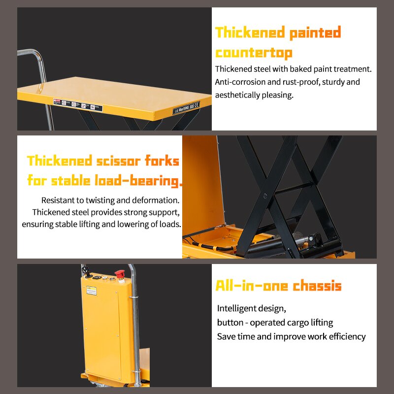 Semi-Mobile Electric Scissor Lift Table Manufacturer - JIALITE 500KG 1.5M Portable Car Scissors Lift