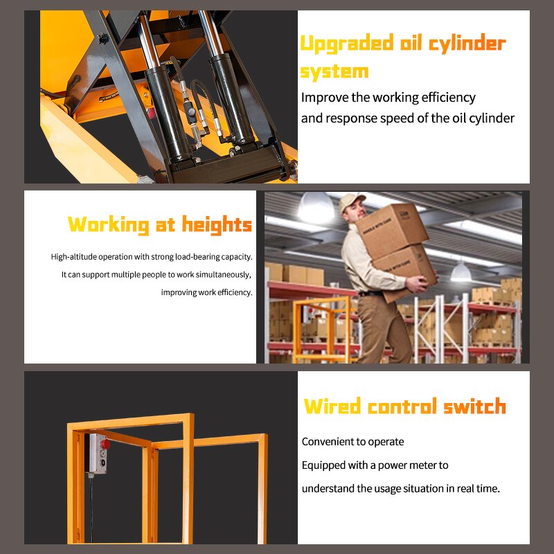 Mobile Scissor Lift Table Manufacturer - JIALITE 2M Height 500KG Capacity Semi Electric Aerial Work Platform