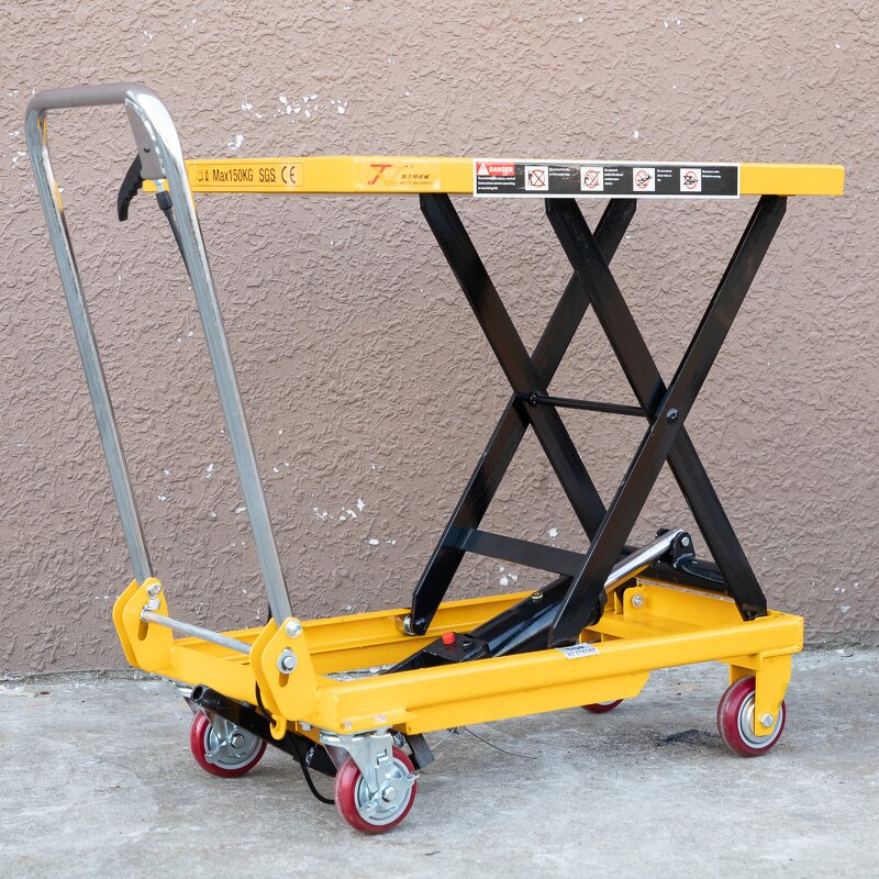Manual Scissor Lift Table Manufacturer - 150 KG Hydraulic Table Lifter