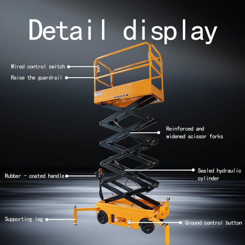 Portable Scissors Lift Manufacturer - JIALITE 4M Mobile Aerial Work Platform Truck Hydraulic Electric Lift Table
