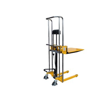 Lightweight Hand Stacker Manufacturer - 1.5M 400KG Safe Material Handling Equipment with Platform Hydraulic Fork Lift