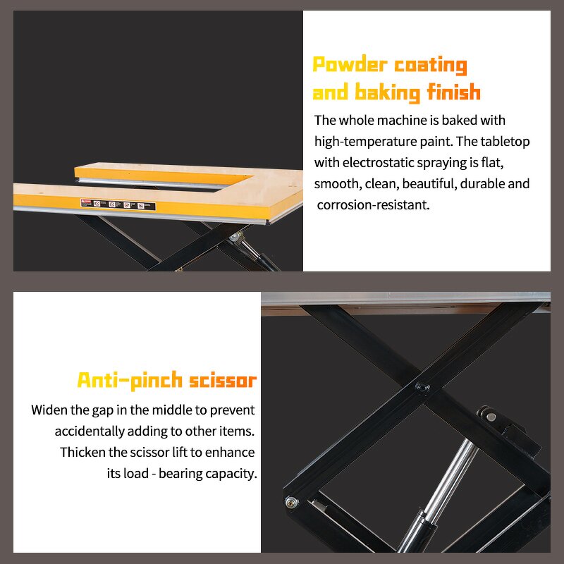Full Electric Lift Platform Manufacturer - HU1002 1T 0.86M Factory Supply 1 Ton Stationary Scissor Lift Table