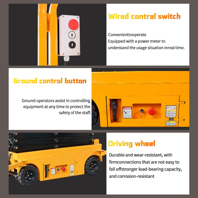Portable Scissors Lift Manufacturer - JIALITE 4M Mobile Aerial Work Platform Truck Hydraulic Electric Lift Table