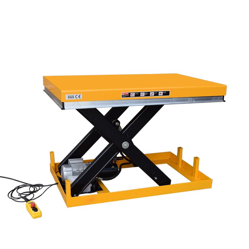 Electric Lift Platform Manufacturer - HW2001 2T 1300*850MM 1M Stationary Remote Control Fixed Foldable 380V New Chain