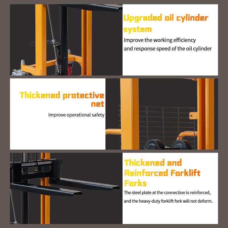 Light Weight Portable Lifting Platform Manufacturer - 400KG 1.3M Material Handling Equipment Manual Stacker Trucks