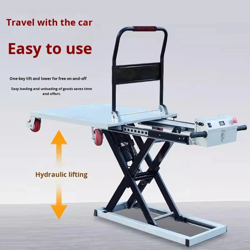 New Electric Crane Cart Manufacturer - Portable Hydraulic Lifting Scissor Mobile Sliding Track Hand Push Flatbed Cart