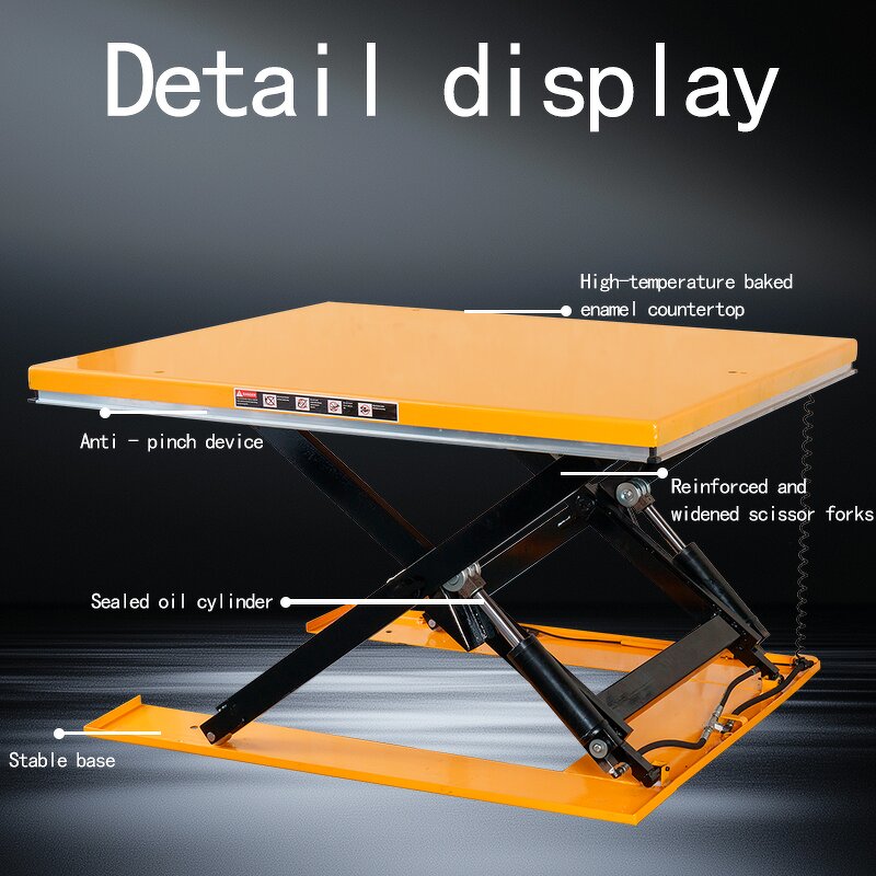 Electric Platform Lift Table Manufacturer - HD1002 1T 0.86M 1600x1140MM Scissors Chain Pallet Lifter for Hotels Restaurants Retail