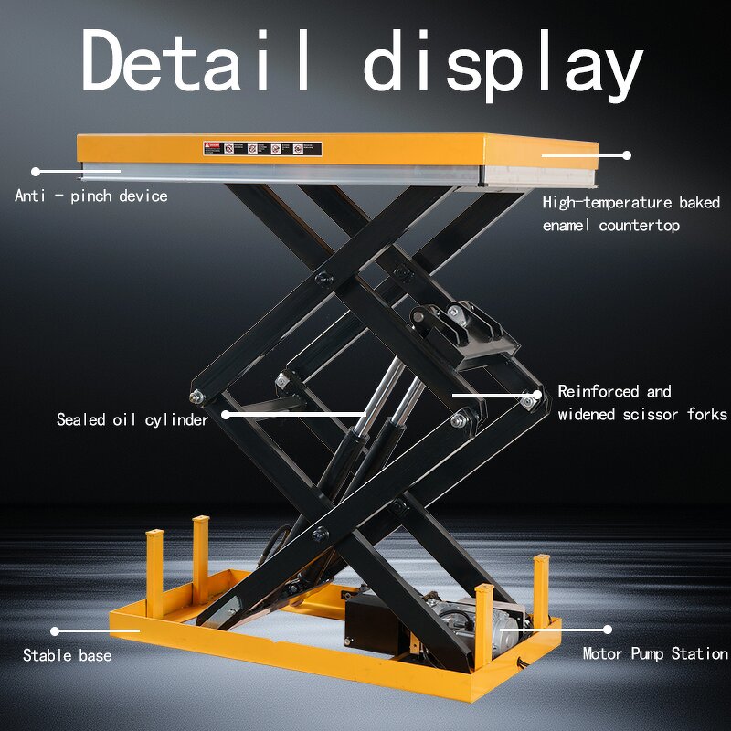 Hydraulic Scissor Lift Table Manufacturer - 2 Ton 1.78M High for Retail Restaurant Hotels Core Motor Component