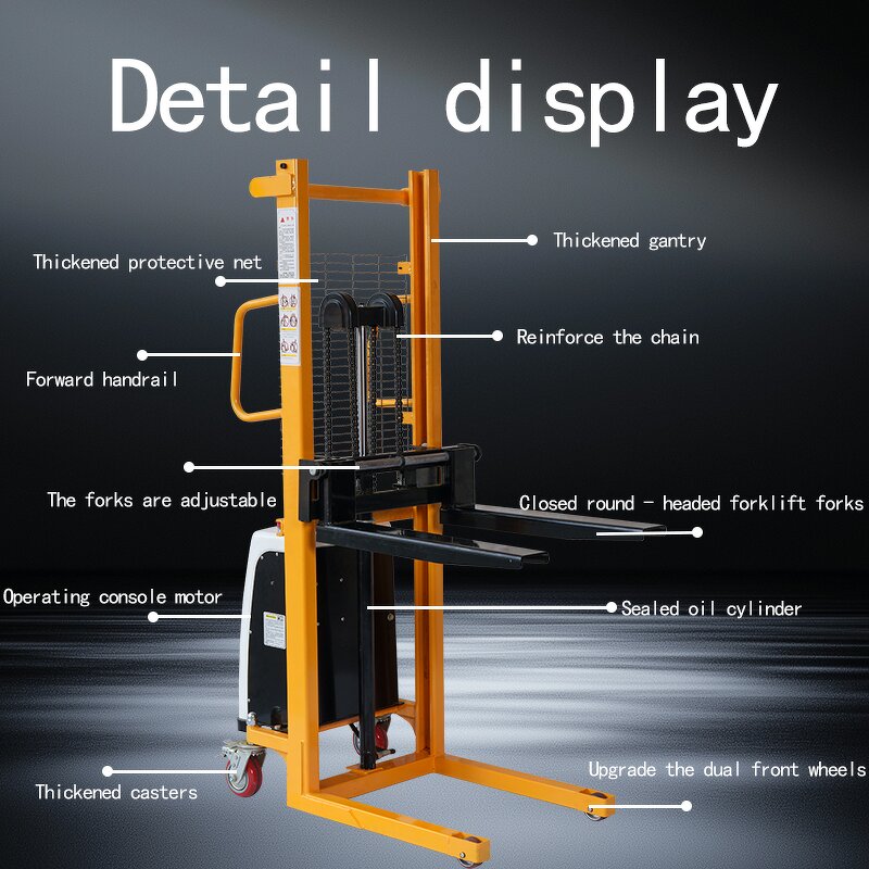 Semi-Electric Forklift Manufacturer - EPJ4150 400Kg 1.5M Chrome Plated Door Frame Double Chain Lithium-Ion Battery AWD Two-Stage