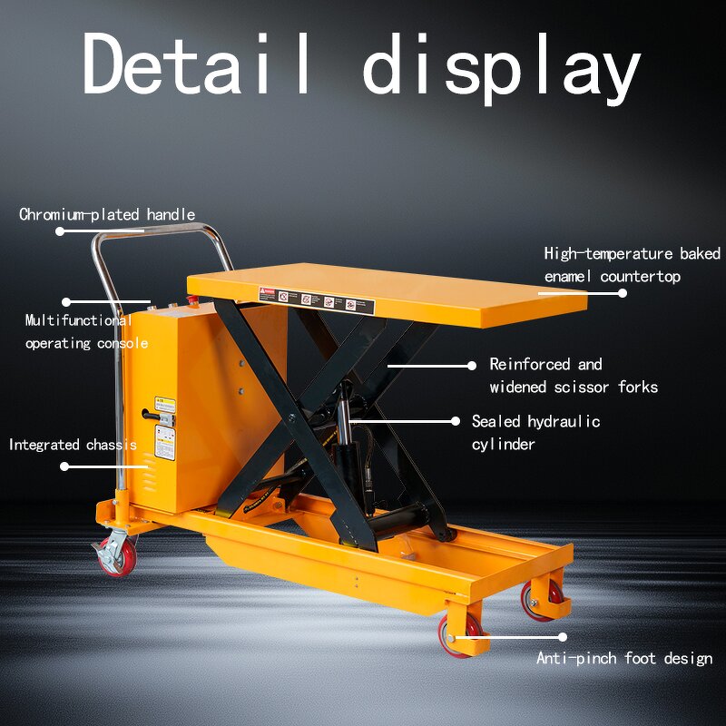 Portable Electric Lift Table Manufacturer - JIALITE 2000KG Capacity 1.7M Lift Height Mobile Semi Electric Scissor