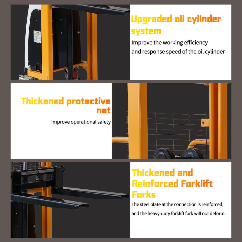 Outdoor Electric Forklift Platform Stacker Manufacturer - JIALITE EPJ5170 500kg 1.7M Industrial Chain Sling Type