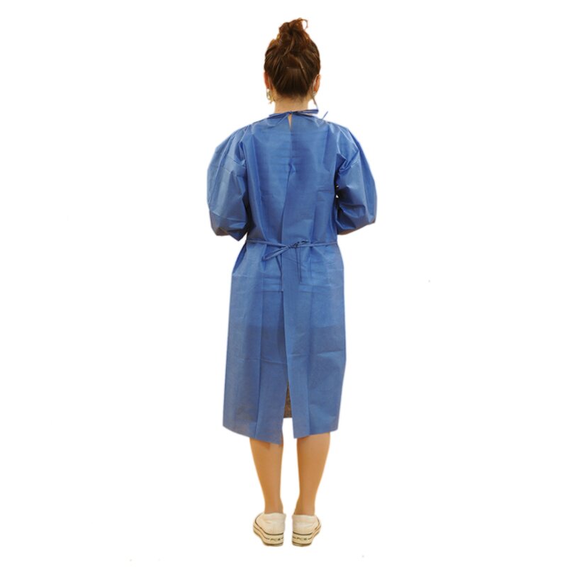 Disposable Isolation Gown Manufacturer - Non Woven SMS 45gsm 120x140 cm Knit Cuff