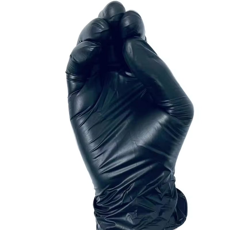 Disposable Nitrile Work Gloves Manufacturer - Black with Anti-Heat Function Powder-Free