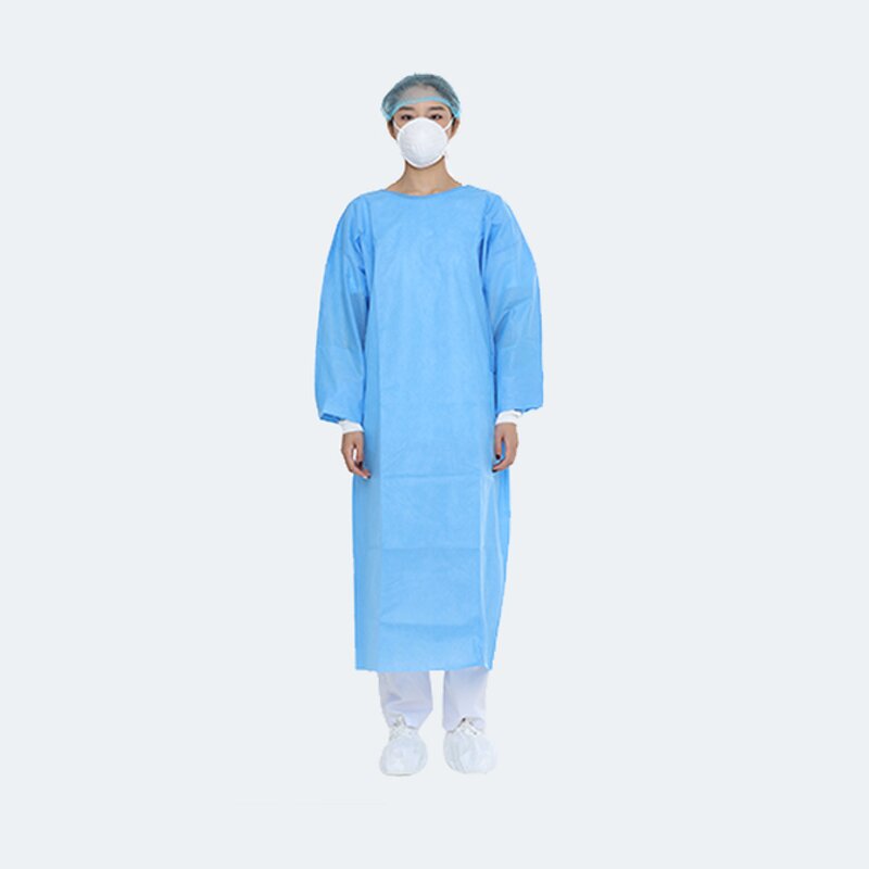 Surgical Gowns Manufacturer - Level 1 2 Wholesale Non-woven Fabric Blue SMS PP Waterproof Disposable