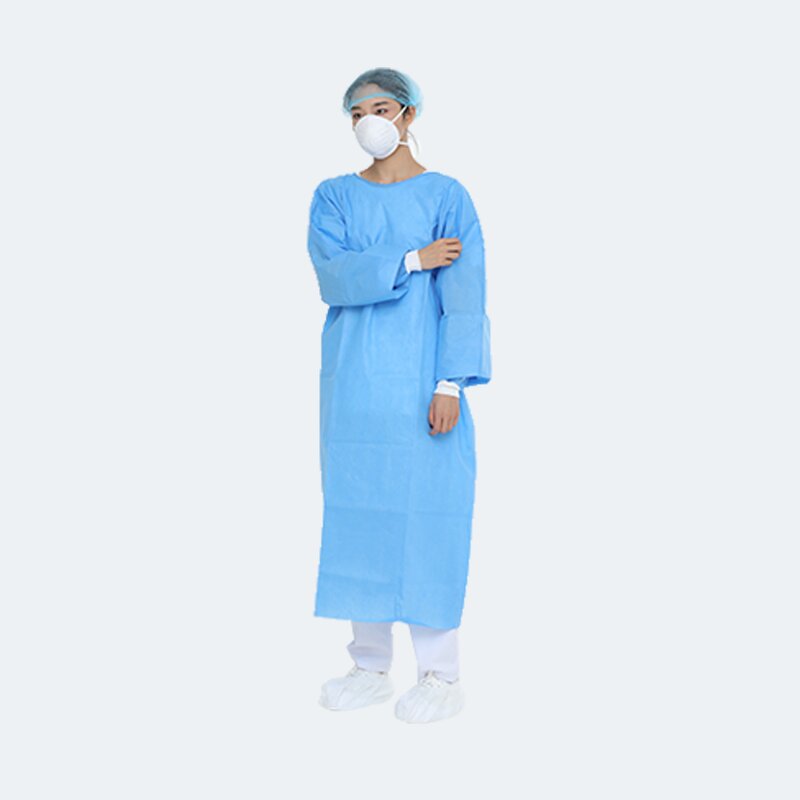 Surgical Gowns Manufacturer - Level 1 2 Wholesale Non-woven Fabric Blue SMS PP Waterproof Disposable