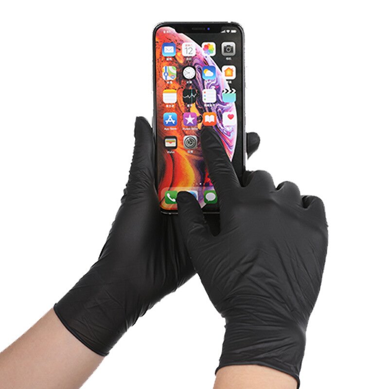 Disposable Nitrile Examination Gloves Manufacturer - Factory Wholesale Black Medical Consumables Free of Latex