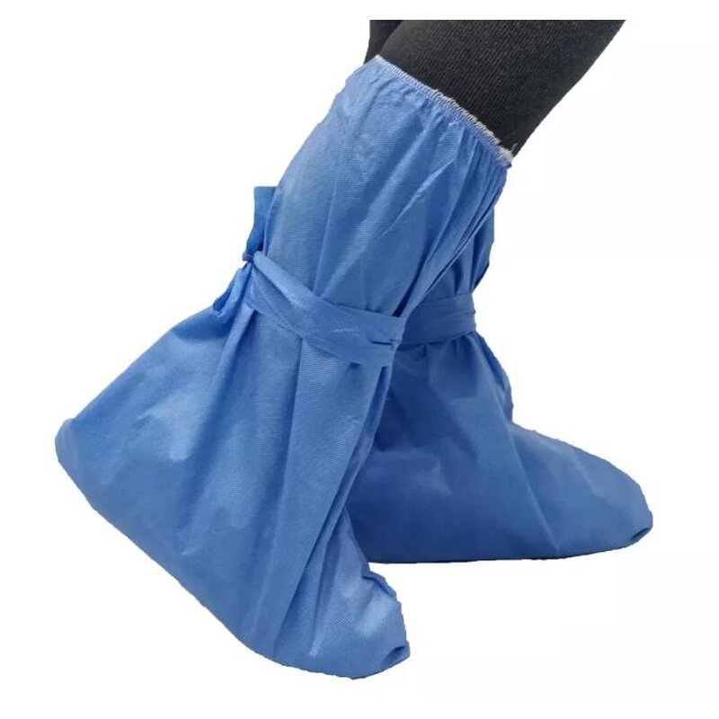 Disposable Boot Covers Manufacturer - Anti-slip Non Woven Breathable Waterproof SMS with Straps