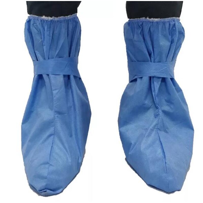 Disposable Boot Covers Manufacturer - Anti-slip Non Woven Breathable Waterproof SMS with Straps