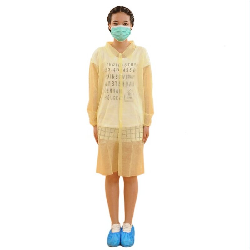 Disposable Lab Coat Manufacturer - Wholesale Hospital Nursing Uniform Coat White PP Non Woven